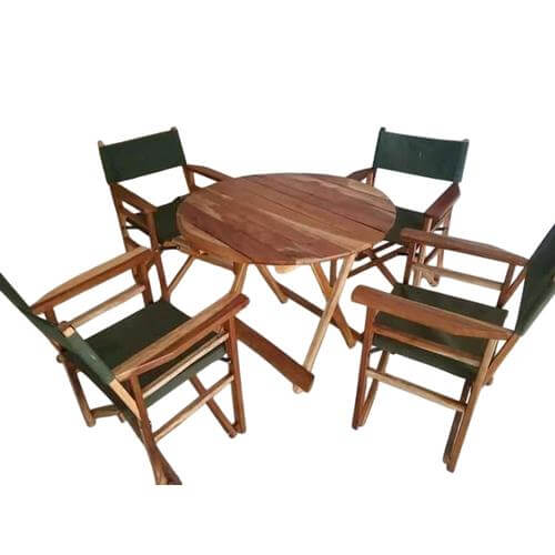 Mahogany Round Table & 4-Chair Set