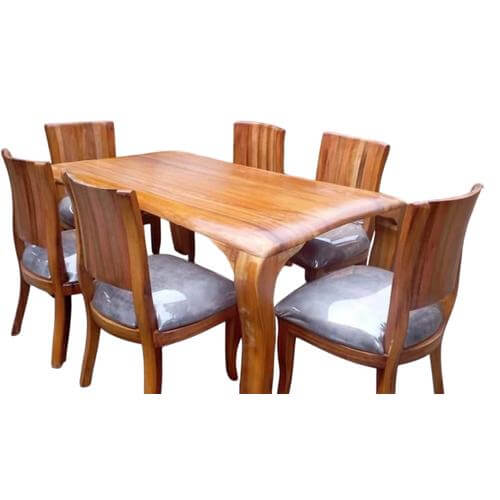 Compact 6-Seater Dining Table & Chair Set